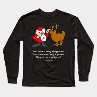 Funny Rude Santa Cartoons by Bill Abbott Long Sleeve T-Shirt